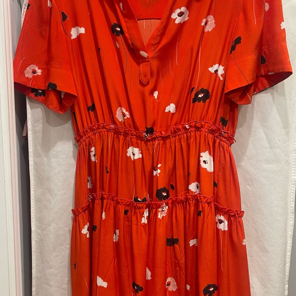 Women's Red Floral Dress